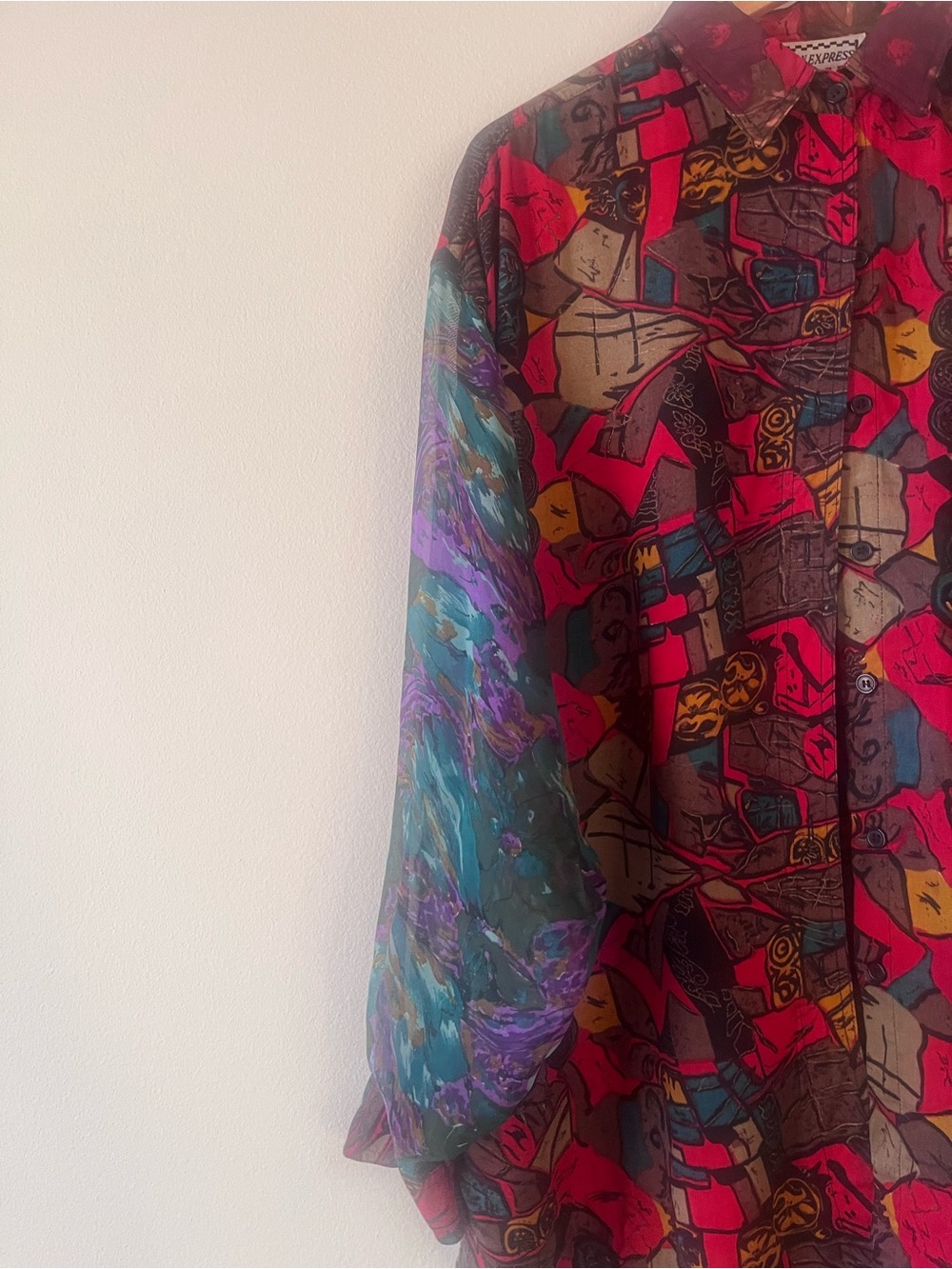 Multicolor Patterned Button-Up Shirt - Picture 4 of 11